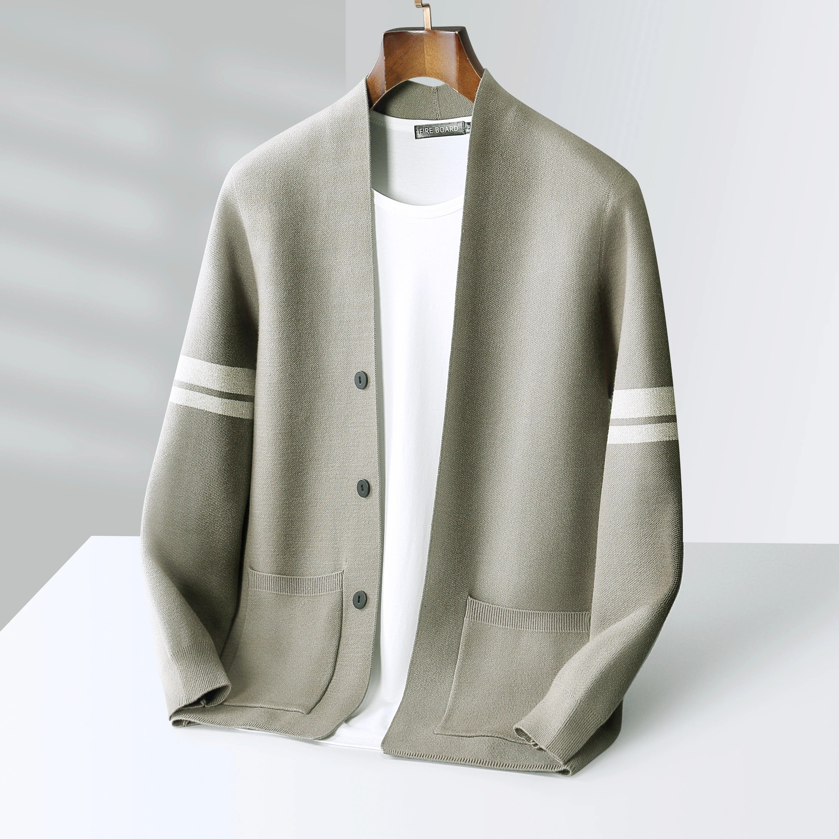 Lorenzo Men’s Merino Wool Cardigan – Lightweight Button-Up Knit Cardigan