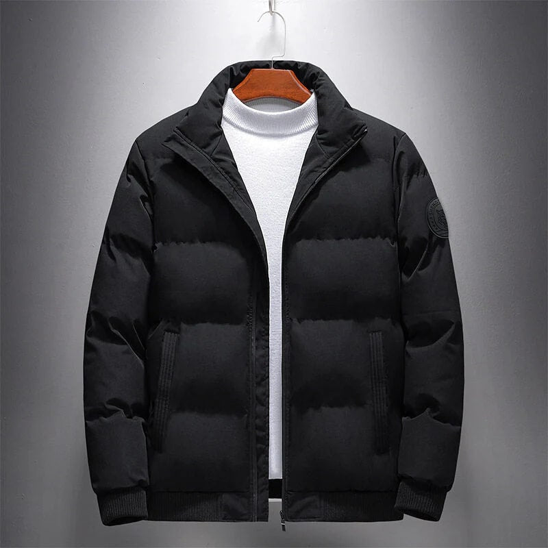 Ronie Men’s Puffer Jacket – Insulated Winter Jacket with Ribbed Trim