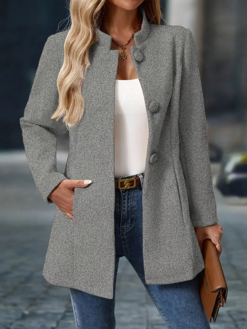 Enrequita Women’s Blazer – Tailored Jacket with Button Front Closure