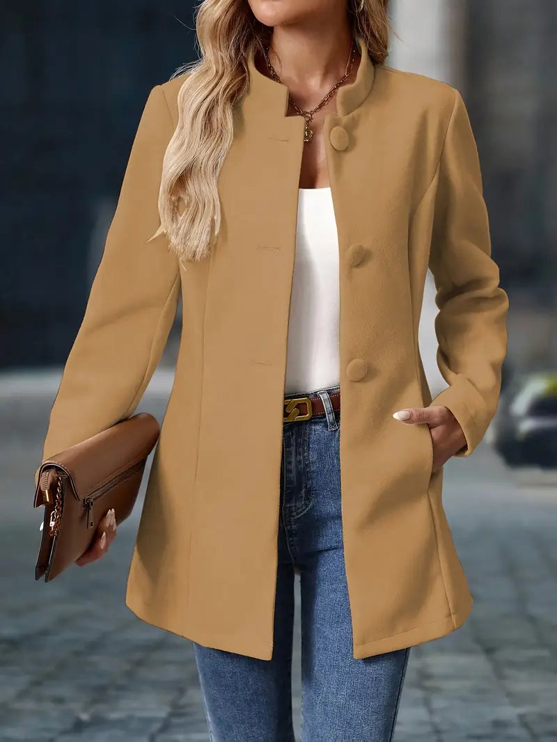 Enrequita Women’s Blazer – Tailored Jacket with Button Front Closure