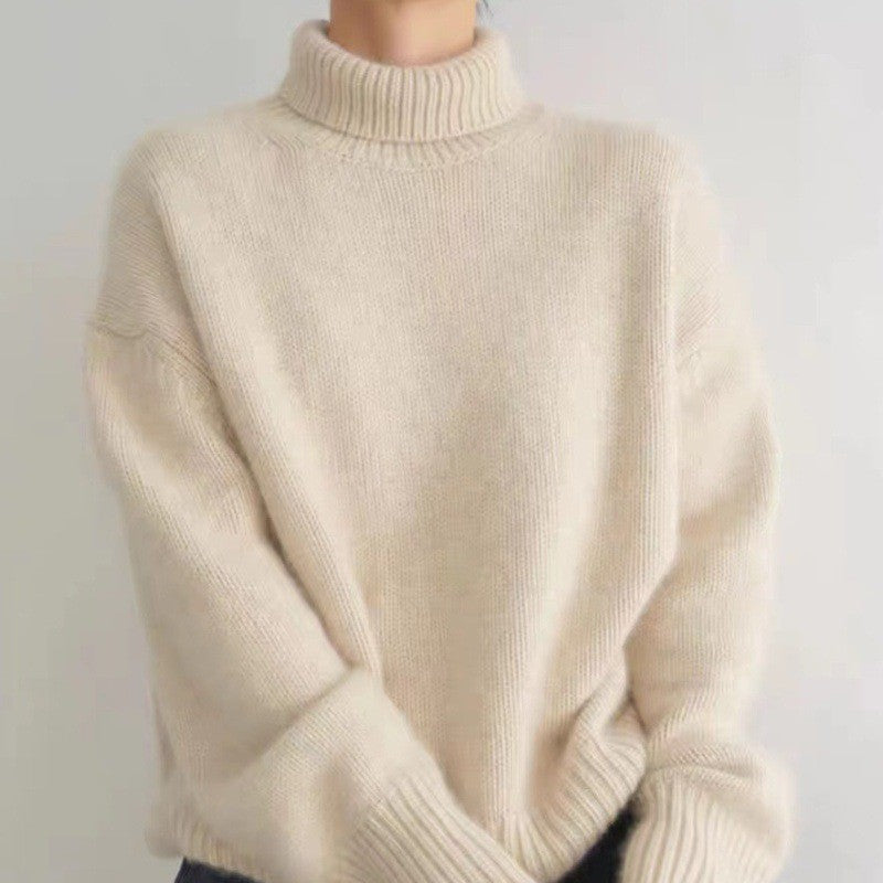 Clariss Women's Turtleneck Sweater – Wool Knit Pullover