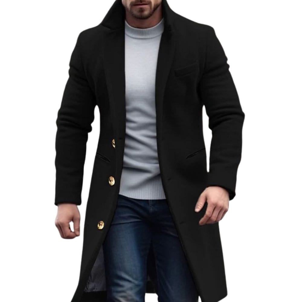 Jasper Men’s Trench Jacket – Lightweight Wool-Blend Coat with Tailored Fit