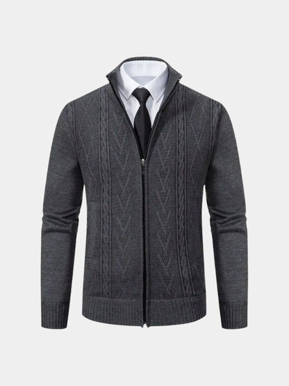 Adrian Men’s Cashmere Sweater – Luxurious Knit with Cross & Crown Design for Autumn