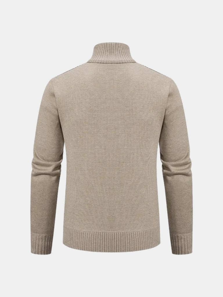Adrian Men’s Cashmere Sweater – Luxurious Knit Zip Up Cardigan