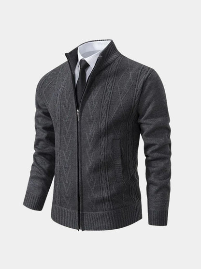Adrian Men’s Cashmere Sweater – Luxurious Knit with Cross & Crown Design for Autumn