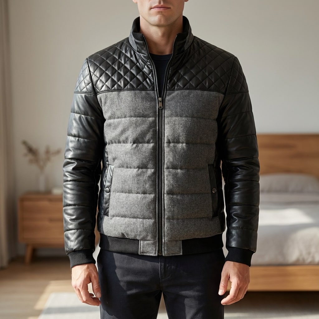 Héctor Men’s Puffer Jacket – Warmth Quilted Coat