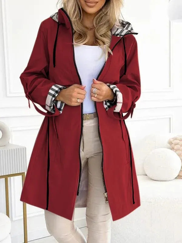 Maybelyn Women’s Hooded Coat – Lightweight Zip Jacket with Adjustable Drawstrings