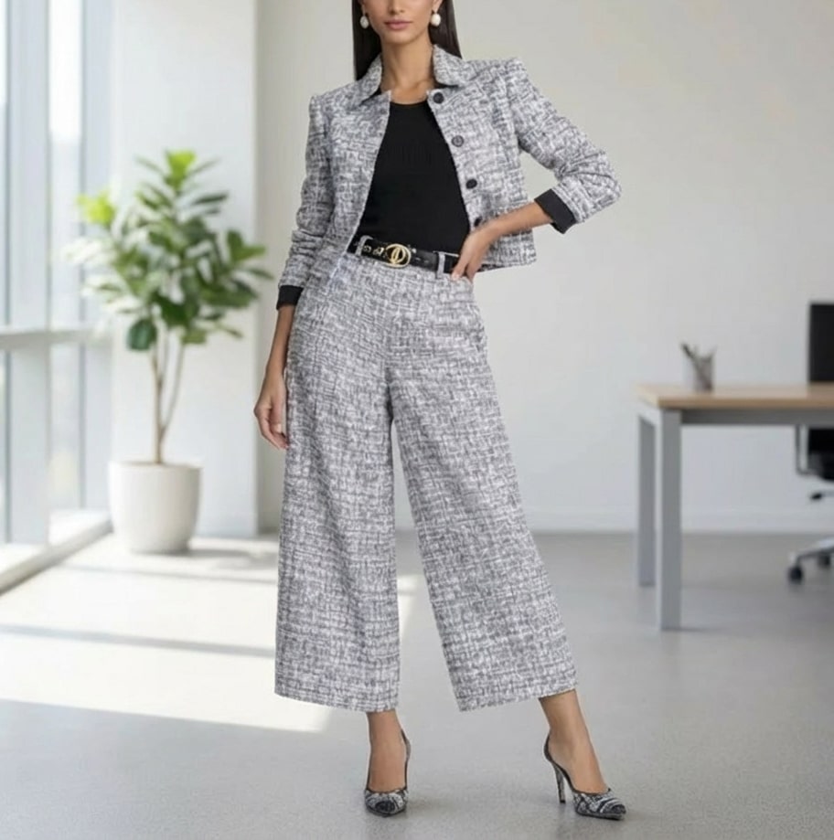 Felisa Women’s Tweed Blazer & Trousers Set