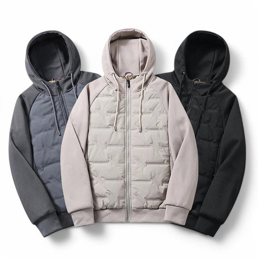 Hastings Men’s Quilted Winter Jacket – Cotton Blend Waterproof Shell with Thermal Lining