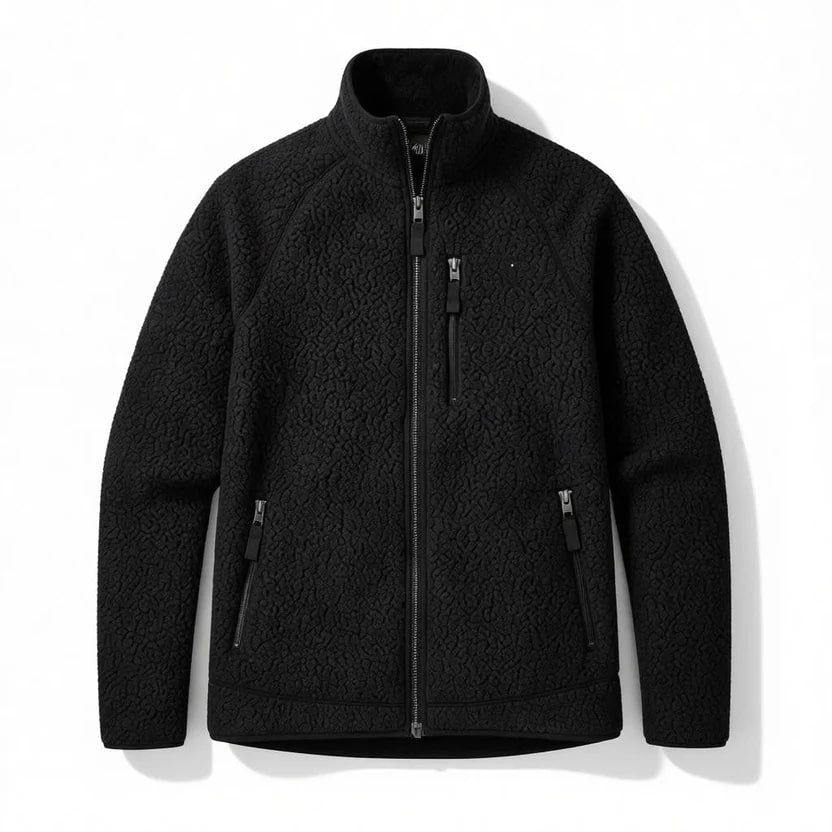 Luigi Men’s Fleece Jacket – High-Pile Sherpa Jacket