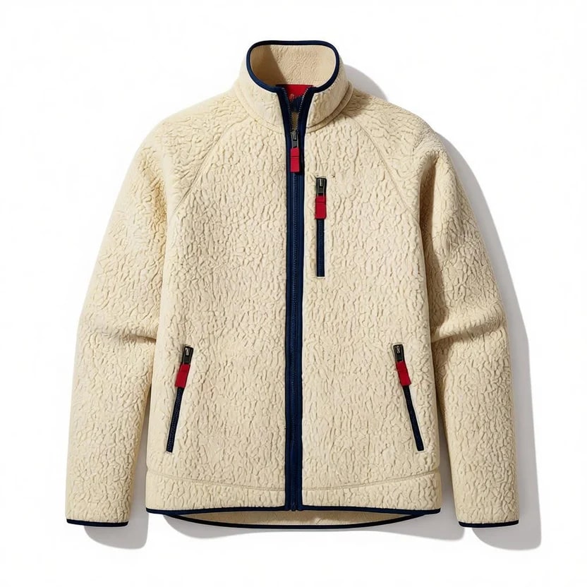 Luigi Men’s Fleece Jacket – High-Pile Sherpa Jacket