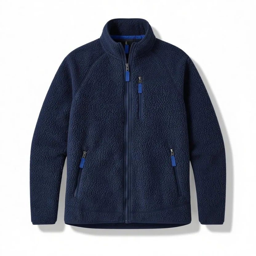 Luigi Men’s Fleece Jacket – High-Pile Sherpa Jacket