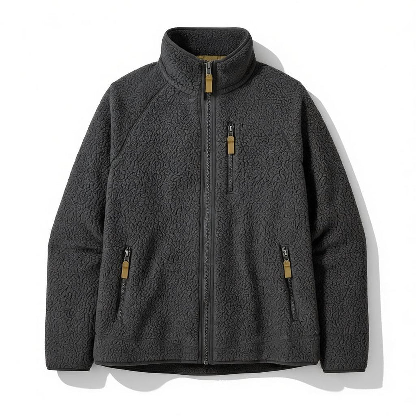 Luigi Men’s Fleece Jacket – High-Pile Sherpa Jacket