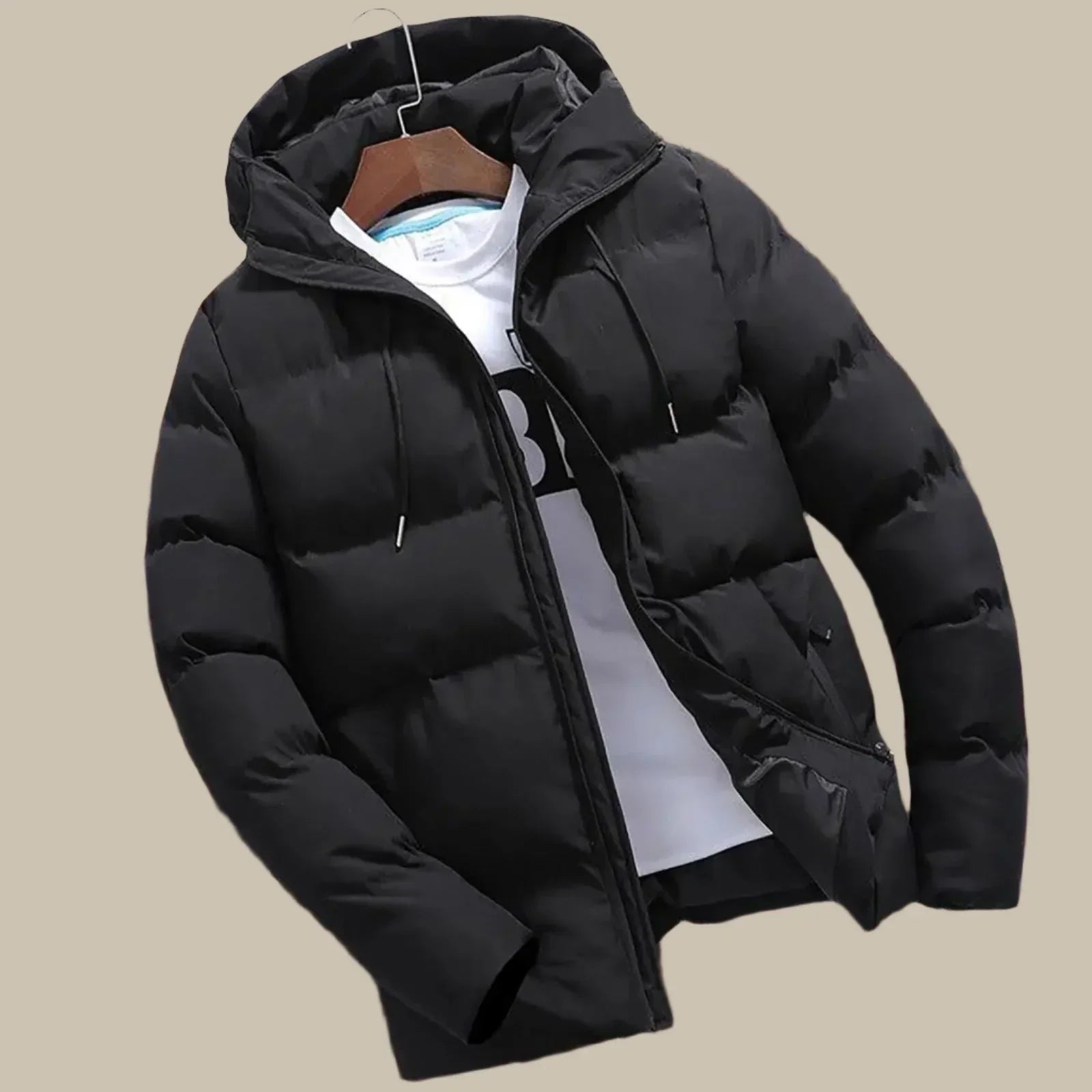 Soren Men’s Quilted Jacket – Hooded Winter Coat for Casual Wear