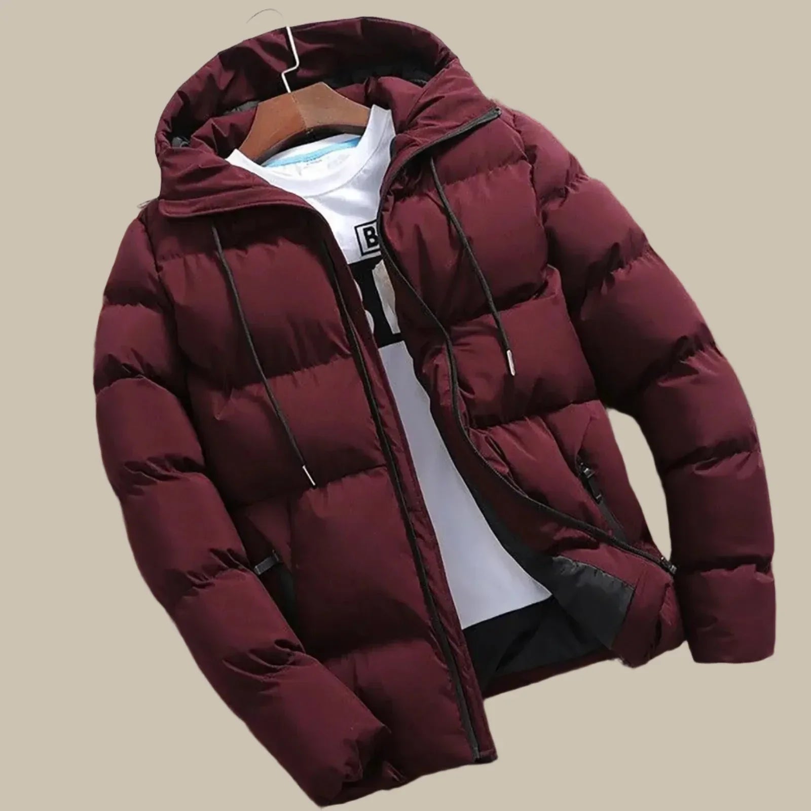 Soren Men’s Quilted Jacket – Hooded Winter Coat for Casual Wear