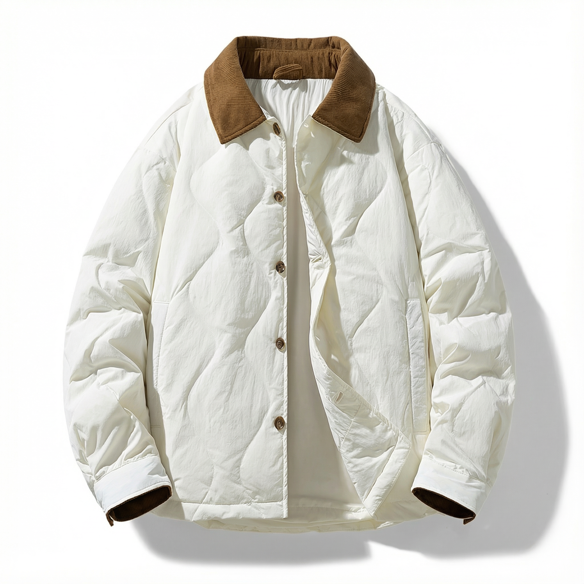 Randy Men’s Quilted Jacket – Thick Cotton Shell Winter Jacket