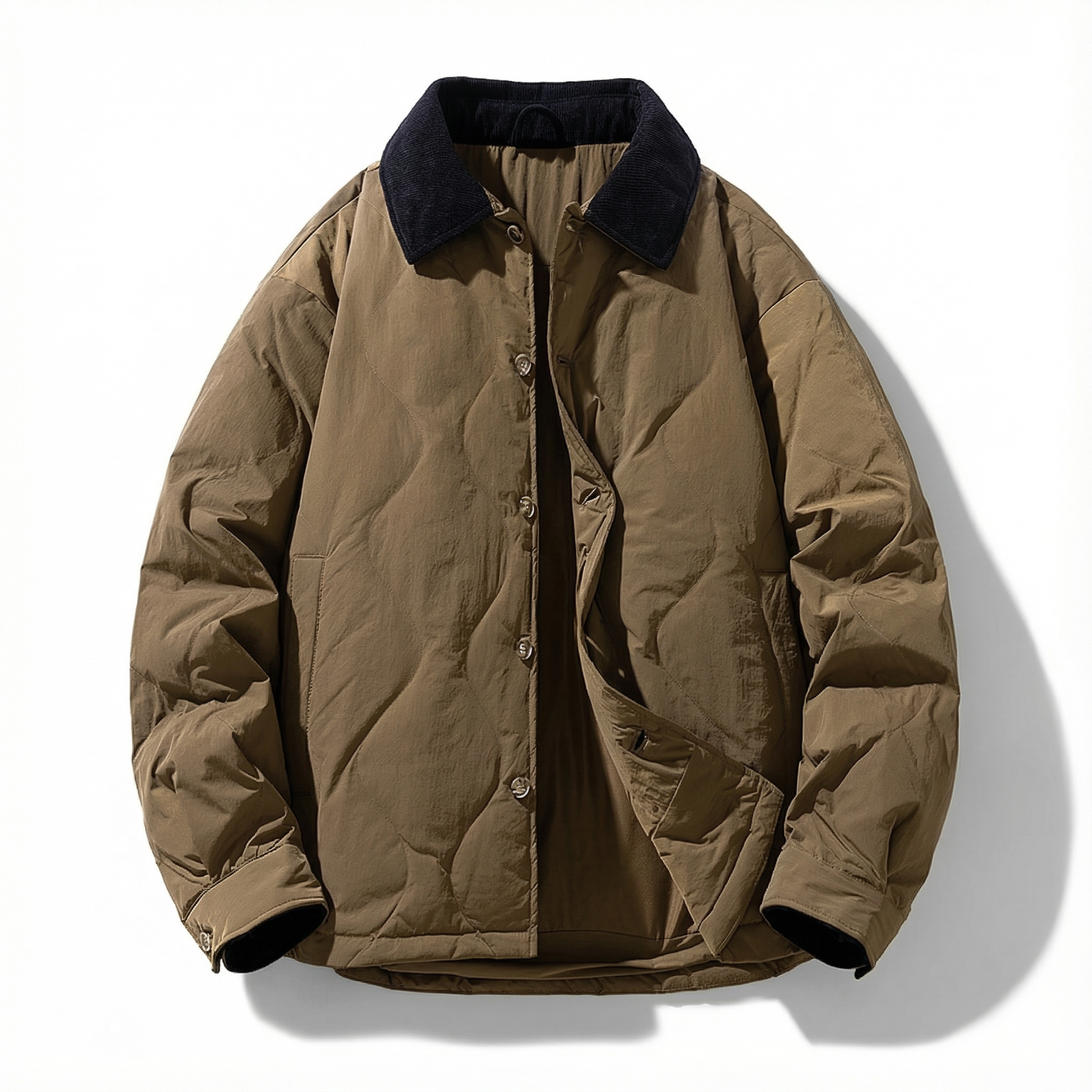 Randy Men’s Quilted Jacket – Thick Cotton Shell Winter Jacket