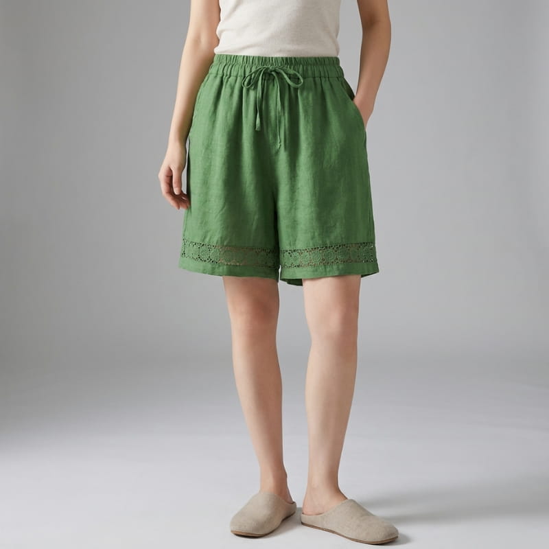 Martina Women’s Cotton Lace Trim Shorts