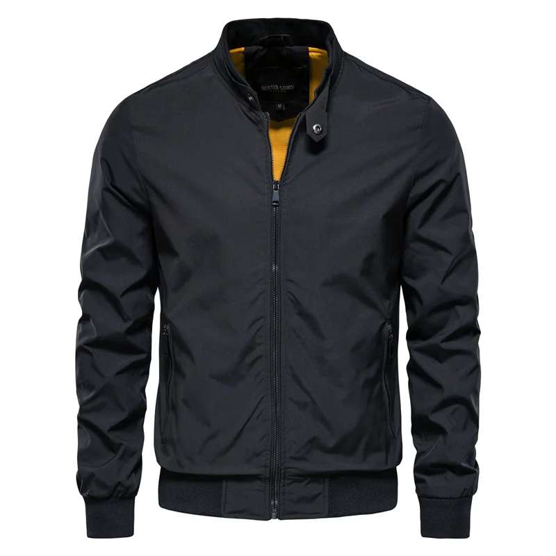 Auckland Stand Collar Men’s Bomber Jacket – Lightweight Weather-Resistant Jacket