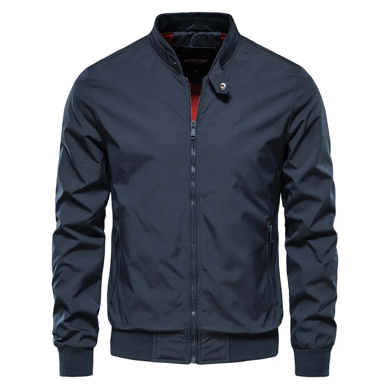 Auckland Stand Collar Men’s Bomber Jacket – Lightweight Weather-Resistant Jacket