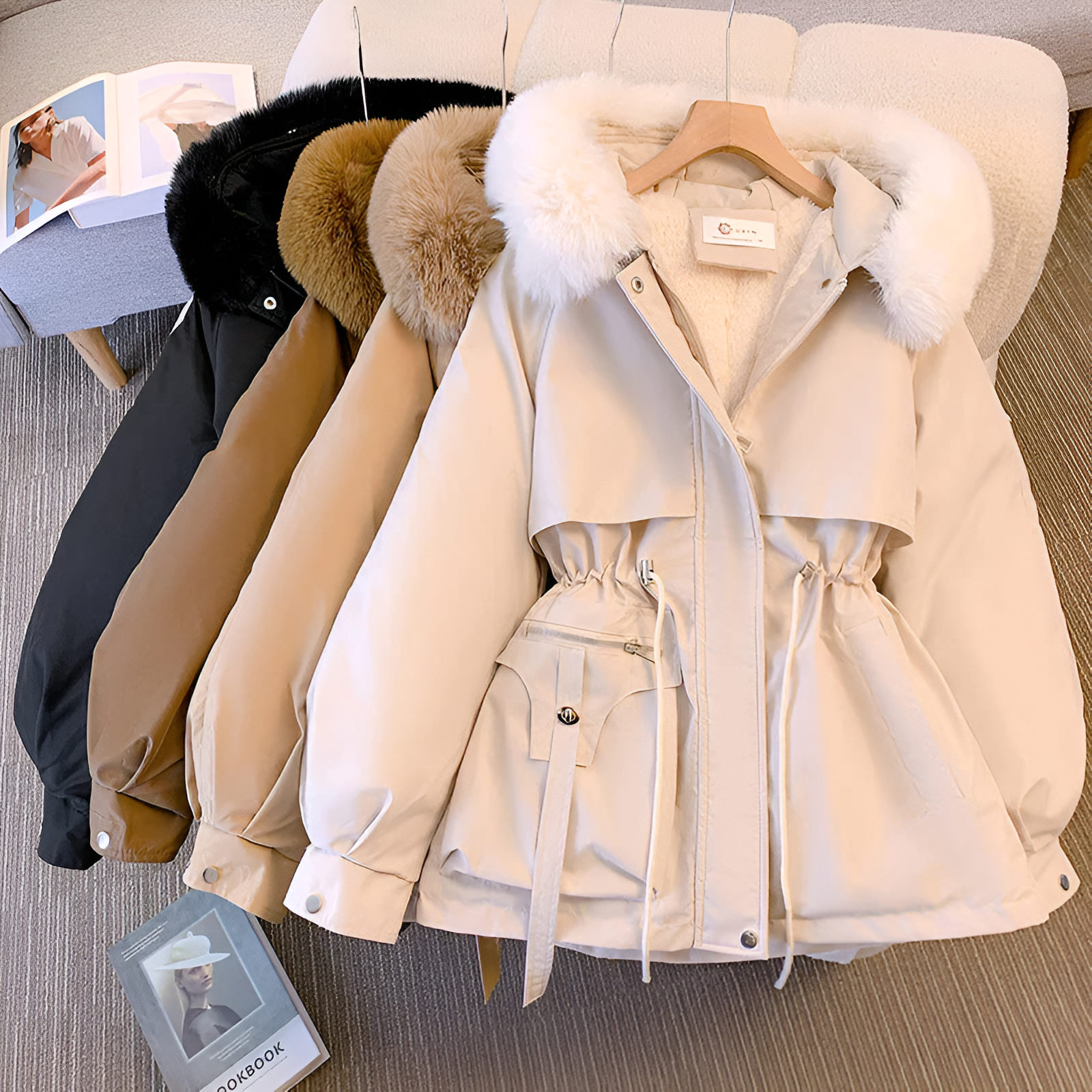 Amara Women’s Winter Coat – Padded Warm Design with Hood & Water-Resistant Finish