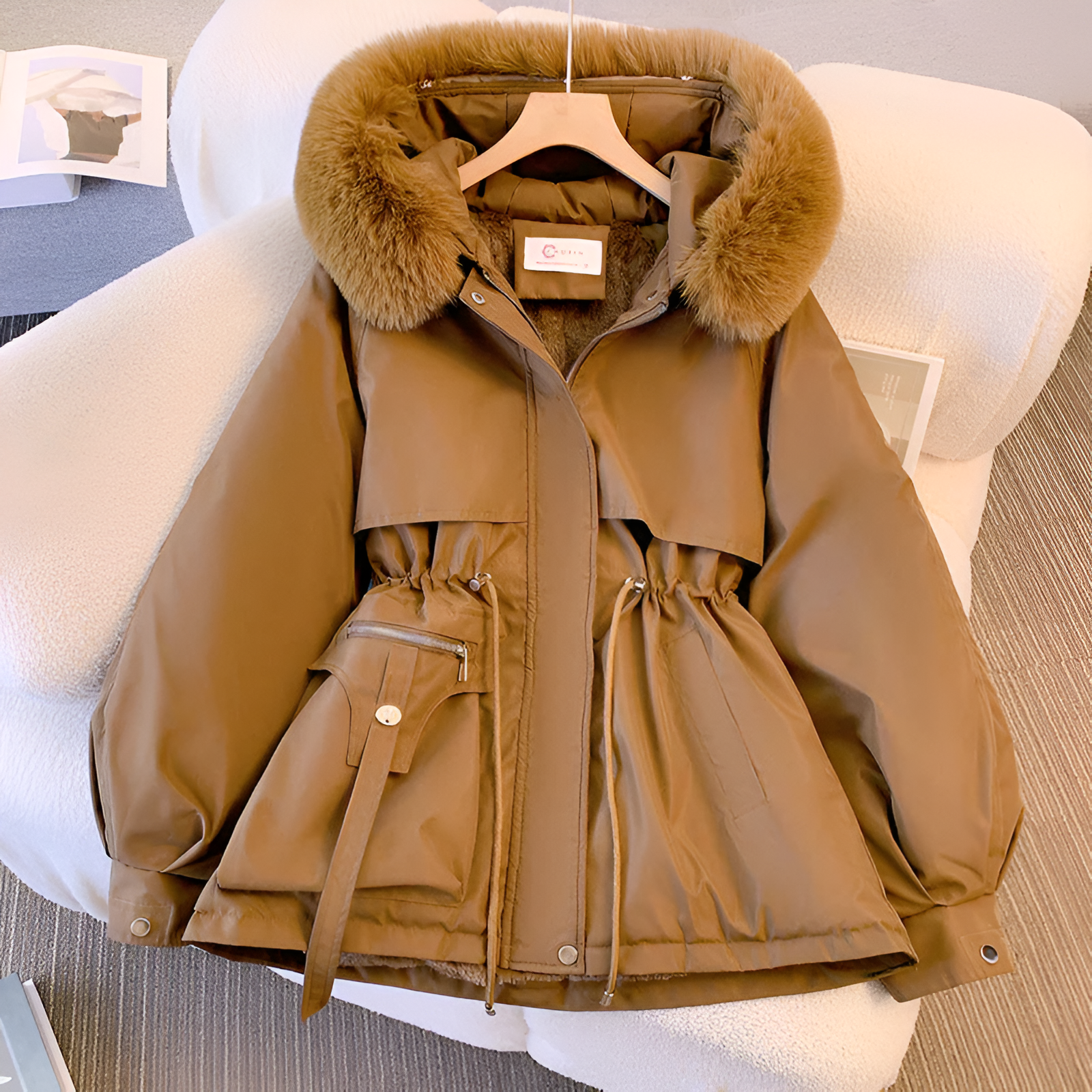 Amara Women’s Winter Coat – Padded Warm Design with Hood & Water-Resistant Finish
