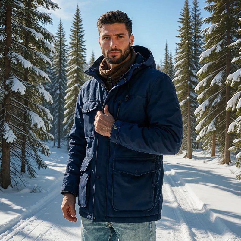 Howard Men’s Winter Jacket – Heavy-Duty Cotton Parka Jacket with Thermal Fleece Lining