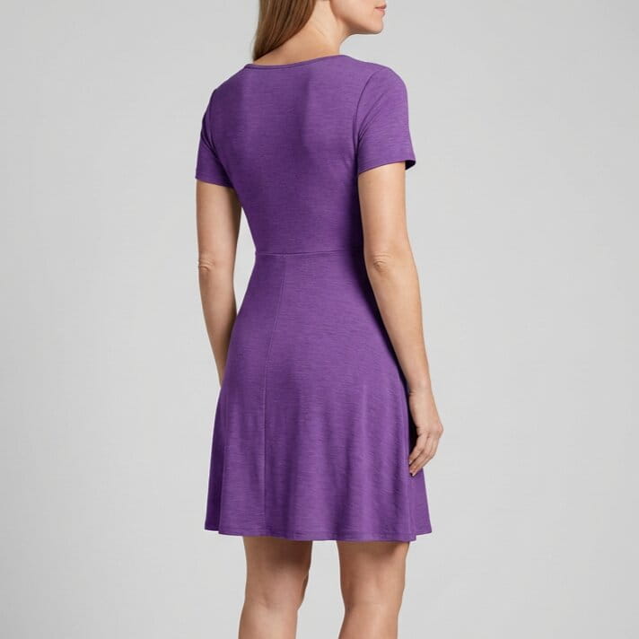 Isabella V-Neck Mini Dress – Tie Front Flattering A-Line Silhouette