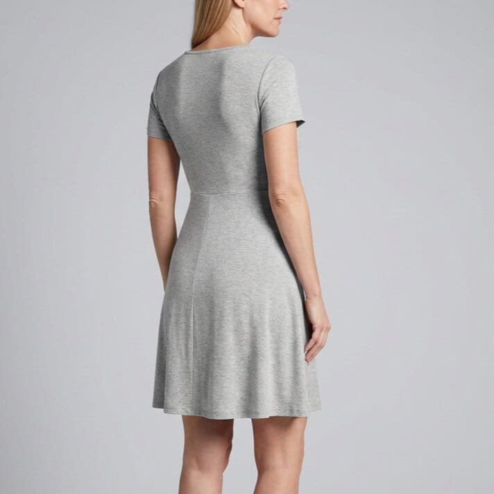 Isabella V-Neck Mini Dress – Tie Front Flattering A-Line Silhouette