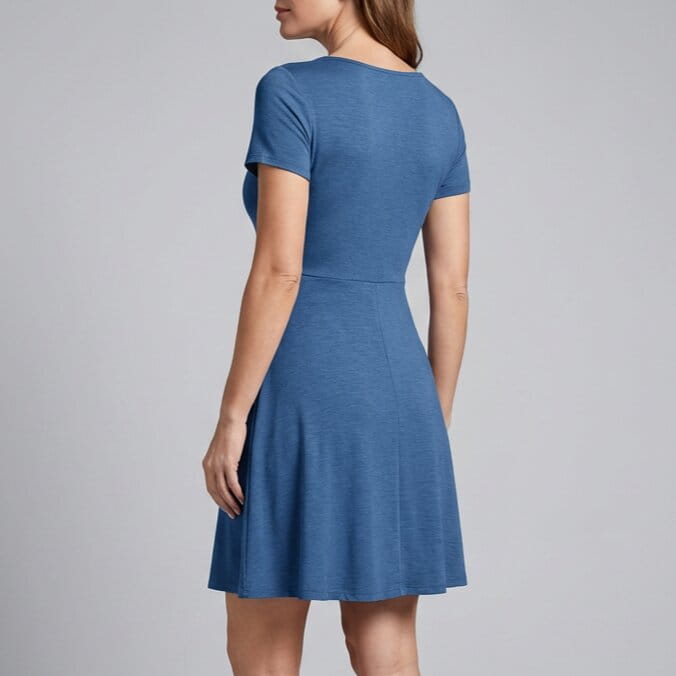 Isabella V-Neck Mini Dress – Tie Front Flattering A-Line Silhouette