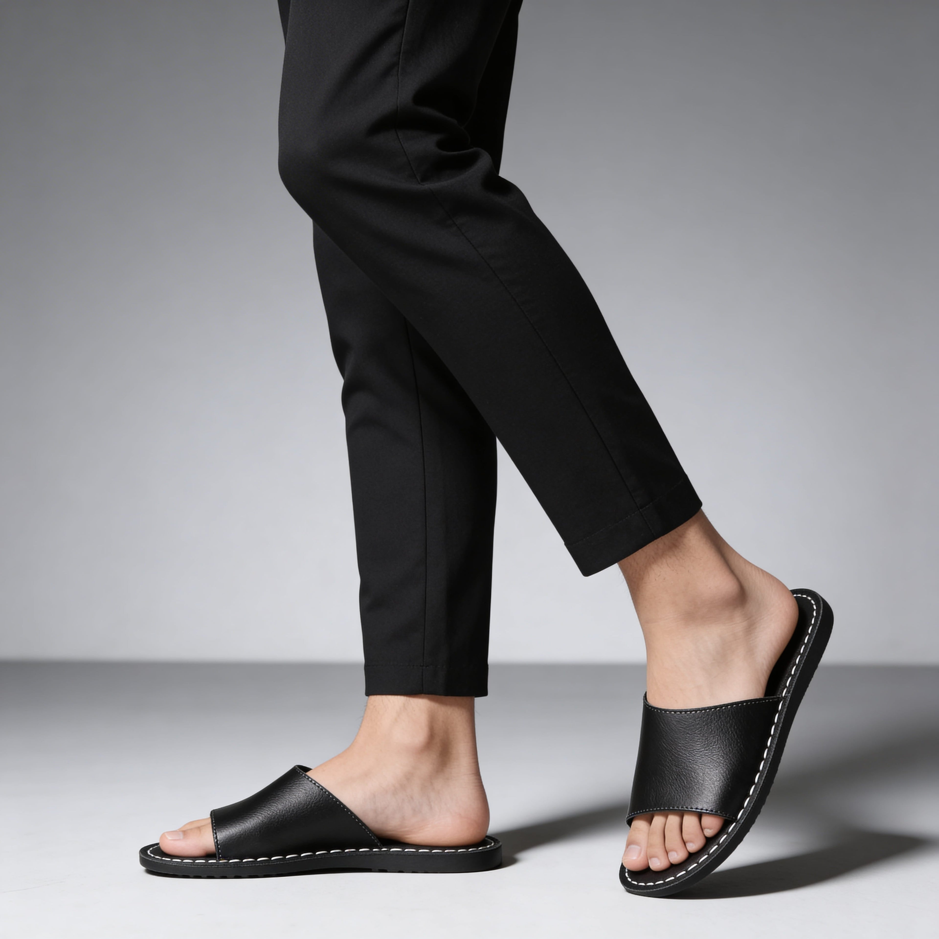 Ramses Genuine Leather Cross Strap Sandals – Handcrafted Cushioned Summer Footwear