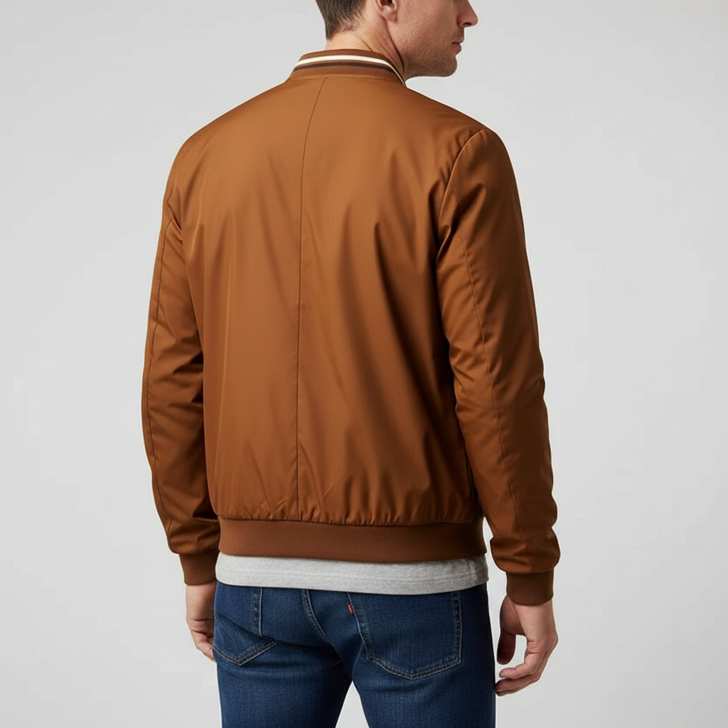 Andrew Nanosilk Ribbed Lightweight Jakcet - Zip Up Transitional Jacket