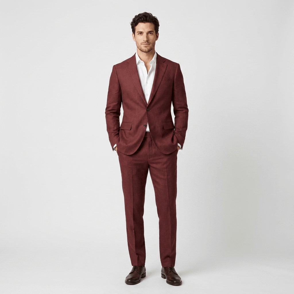 Renato Linen Blend Suit – Tailored Lightweight Smart Two-Piece Set