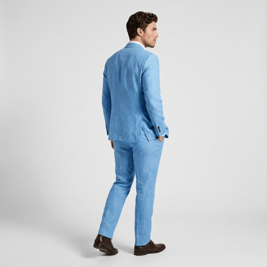 Renato Linen Blend Suit – Tailored Lightweight Smart Two-Piece Set