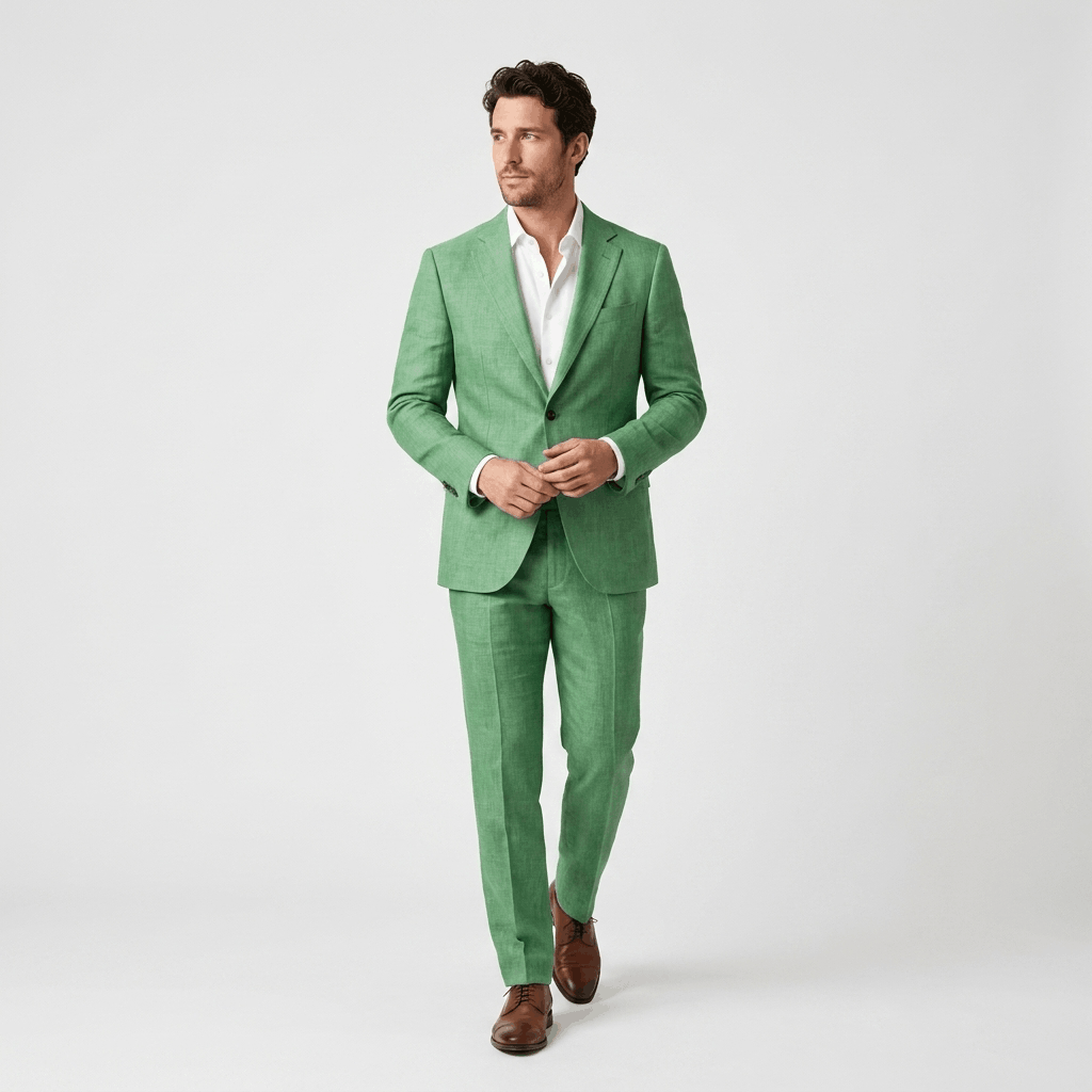 Renato Linen Blend Suit – Tailored Lightweight Smart Two-Piece Set