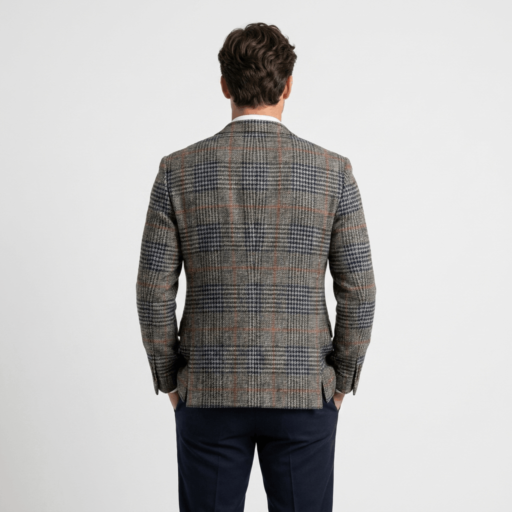 Langston Wool Blend Blazer – Heritage Plaid Tailored Sport Coat