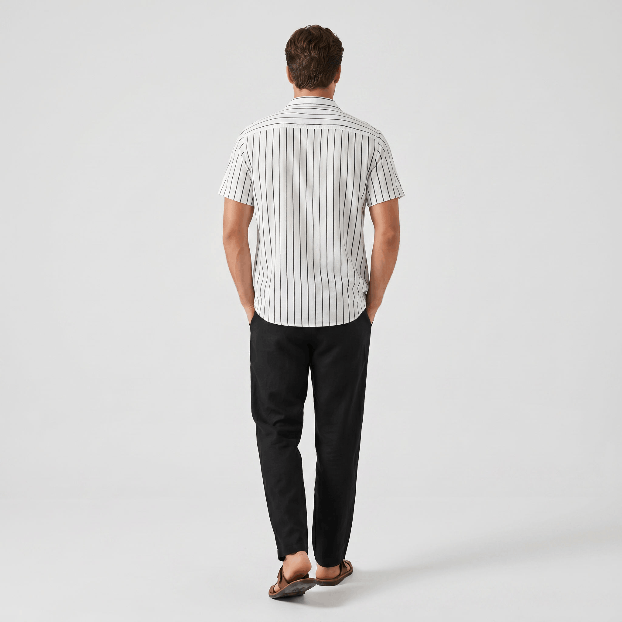 Caspian Resort Two-Piece Set – Striped Drawstring Vacation Outfit
