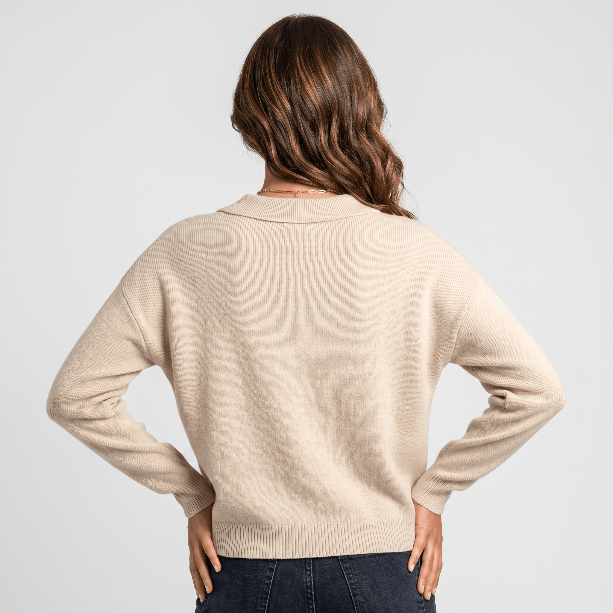 Marianne Knit Sweater – Shawl Collar Relaxed Pullover Top