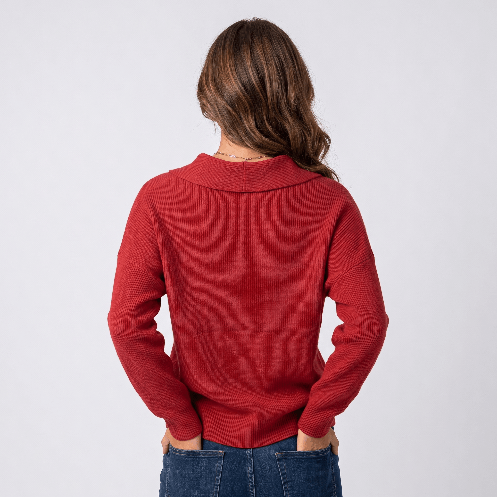 Marianne Knit Sweater – Shawl Collar Relaxed Pullover Top