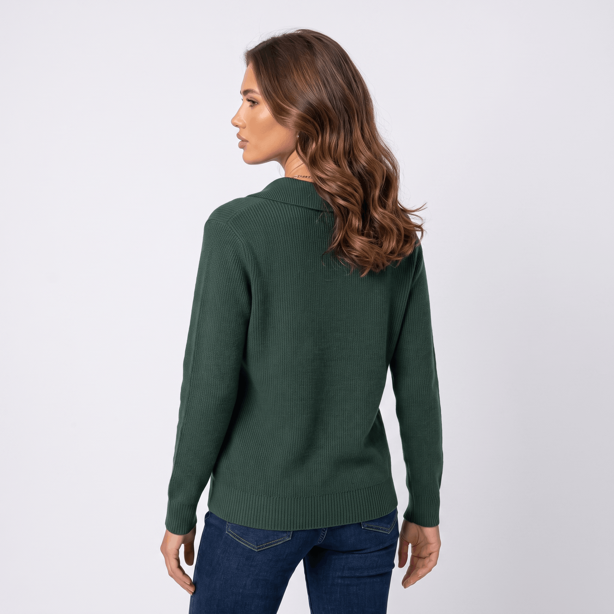 Marianne Knit Sweater – Shawl Collar Relaxed Pullover Top
