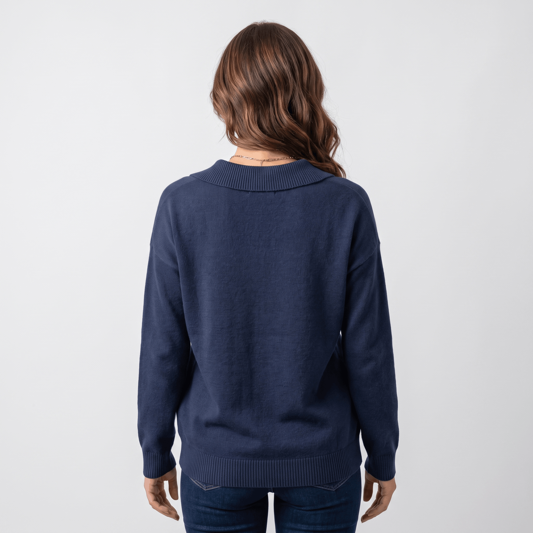Marianne Knit Sweater – Shawl Collar Relaxed Pullover Top
