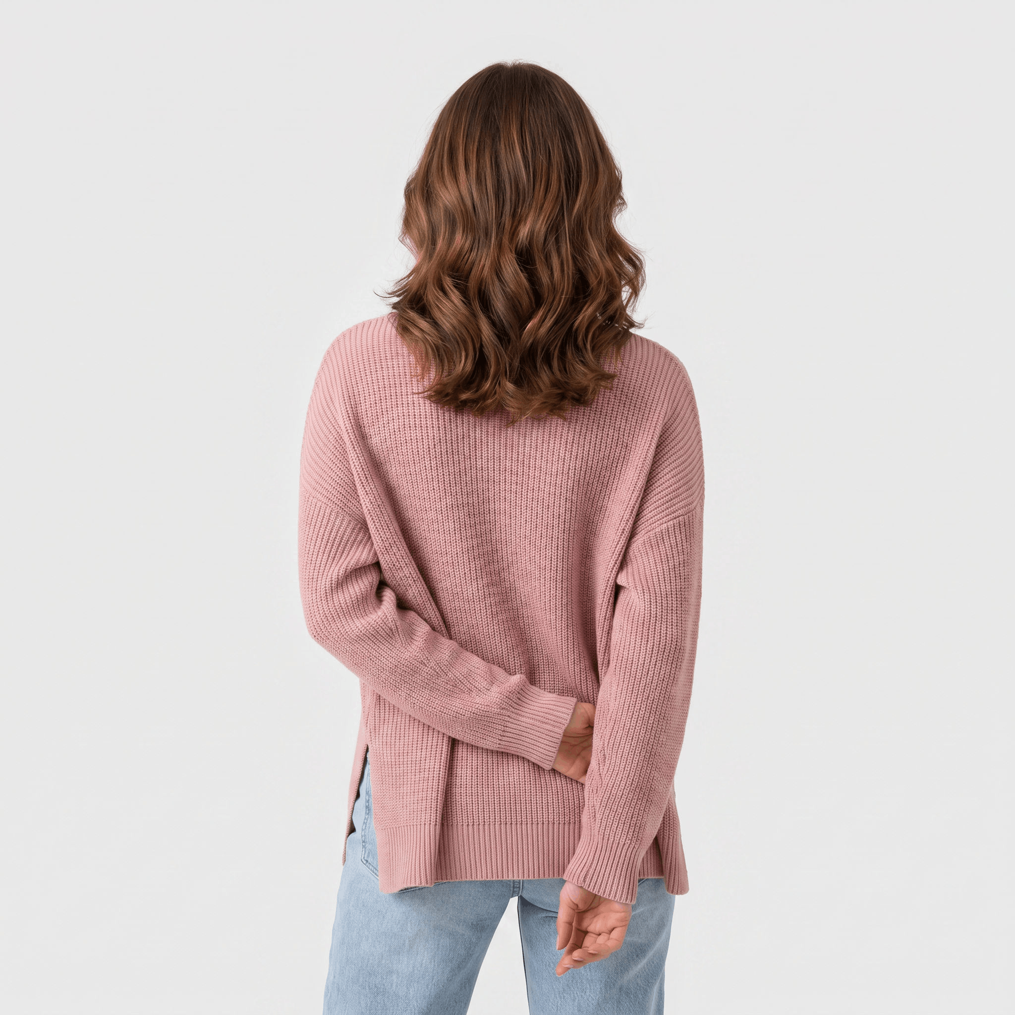 Corrin Oversized Knit Sweater – Ribbed Drop Shoulder Pullover