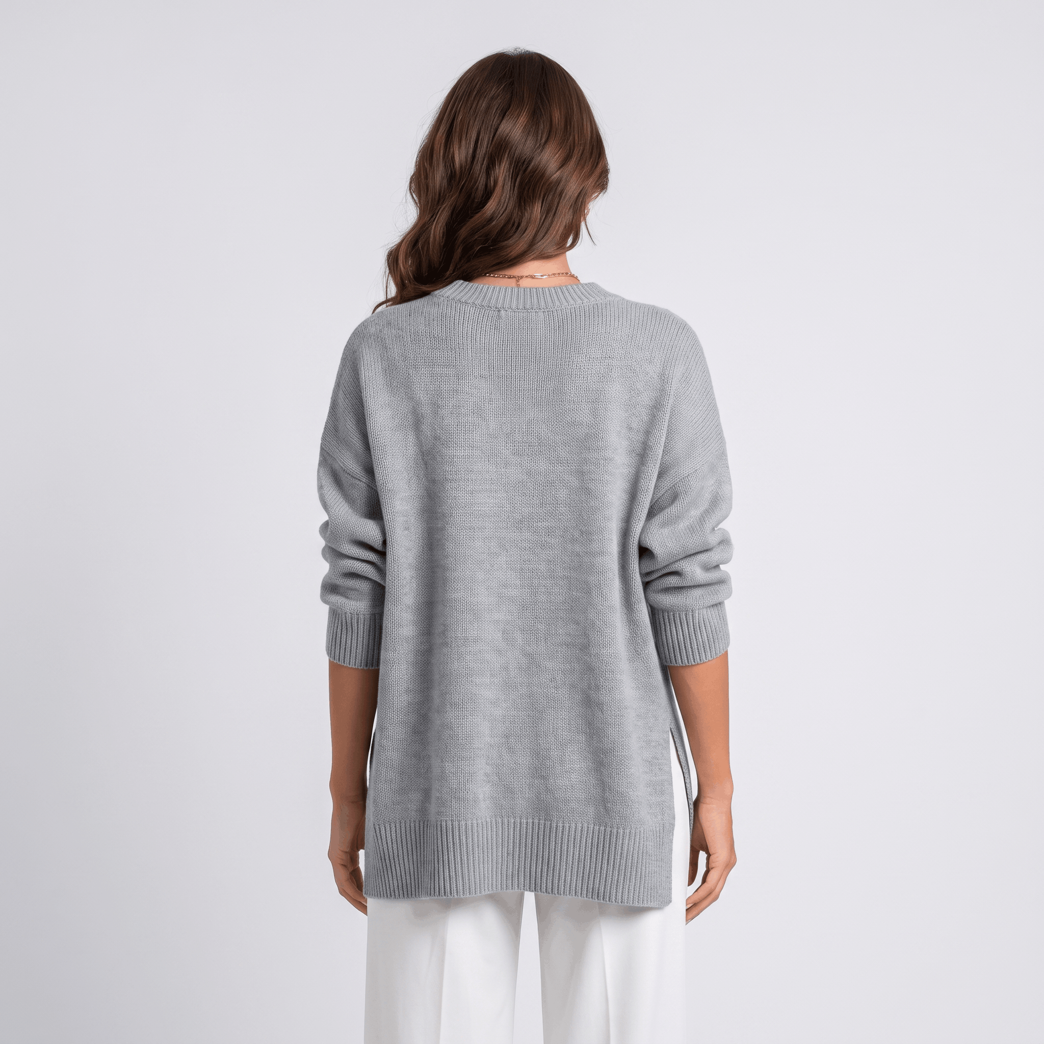 Corrin Oversized Knit Sweater – Ribbed Drop Shoulder Pullover