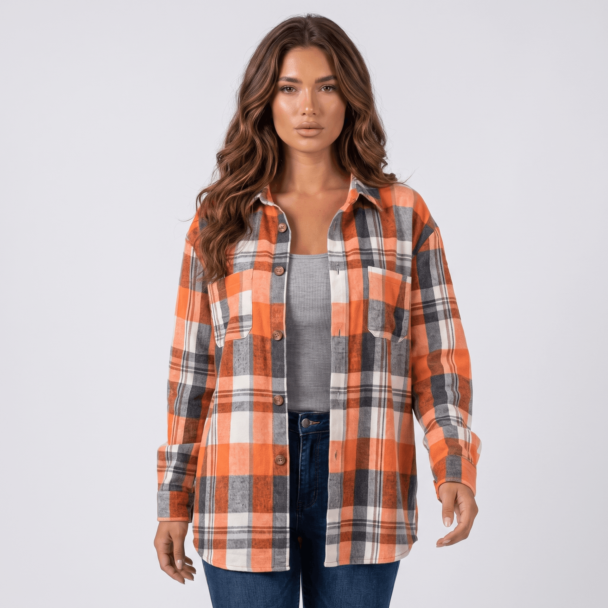 Elodie Plaid Shacket – Women's Brushed Flannel Jacket