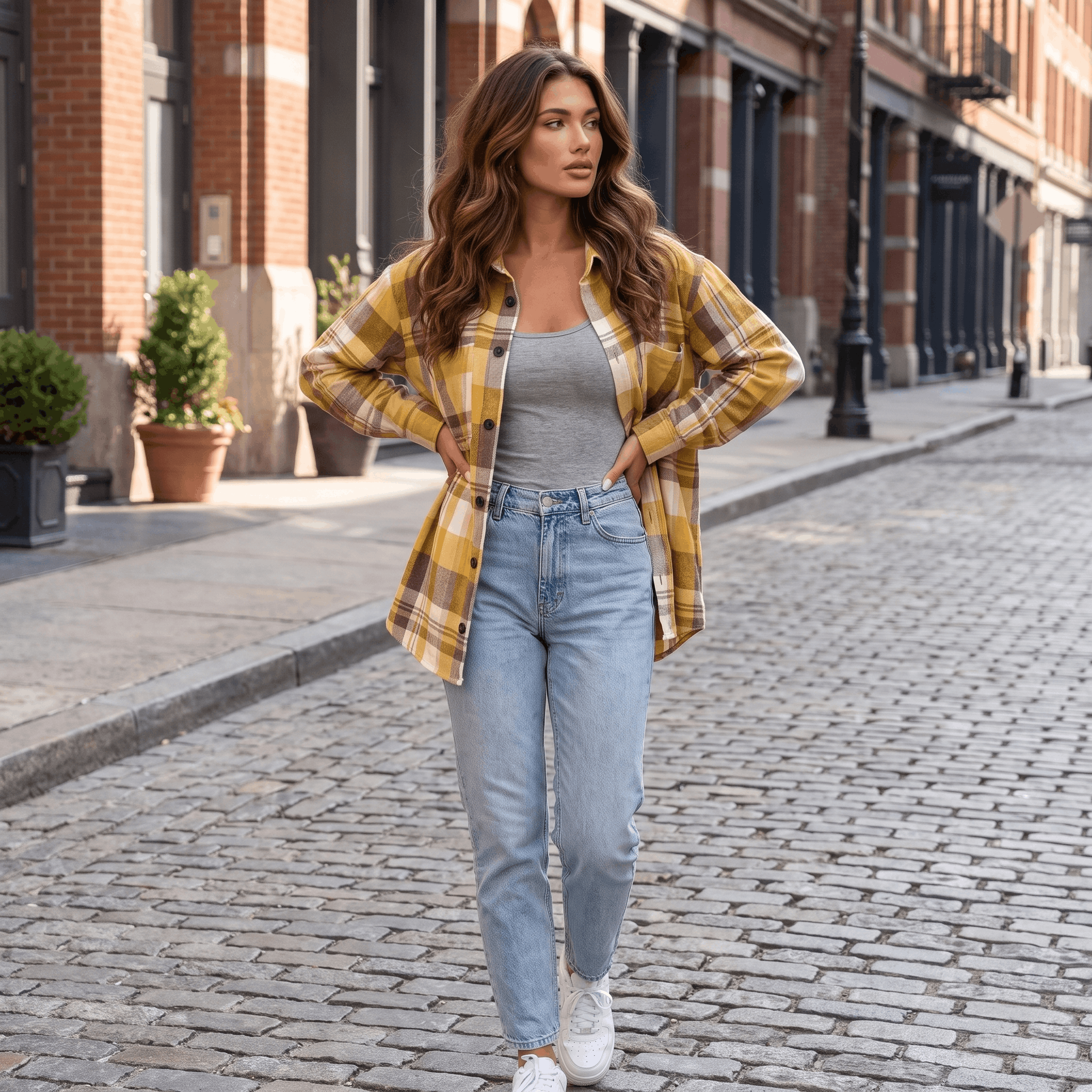 Elodie Plaid Shacket – Women's Brushed Flannel Jacket