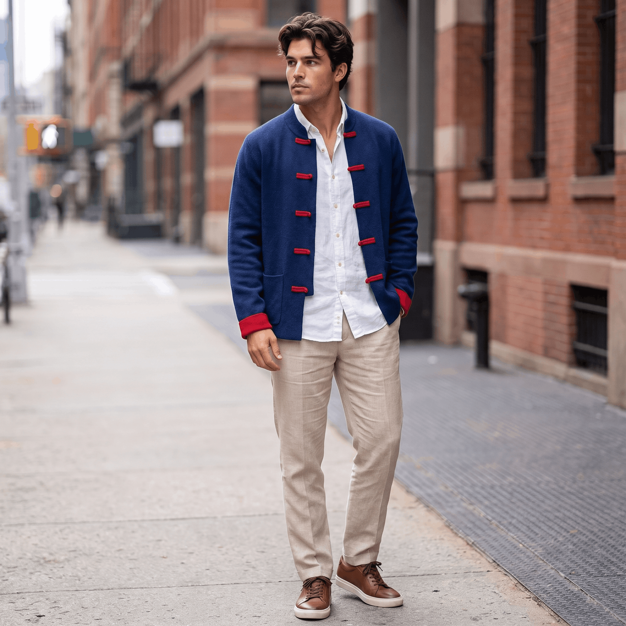 Soren Mandarin Knit Cardigan – Traditional Toggle Front Layer