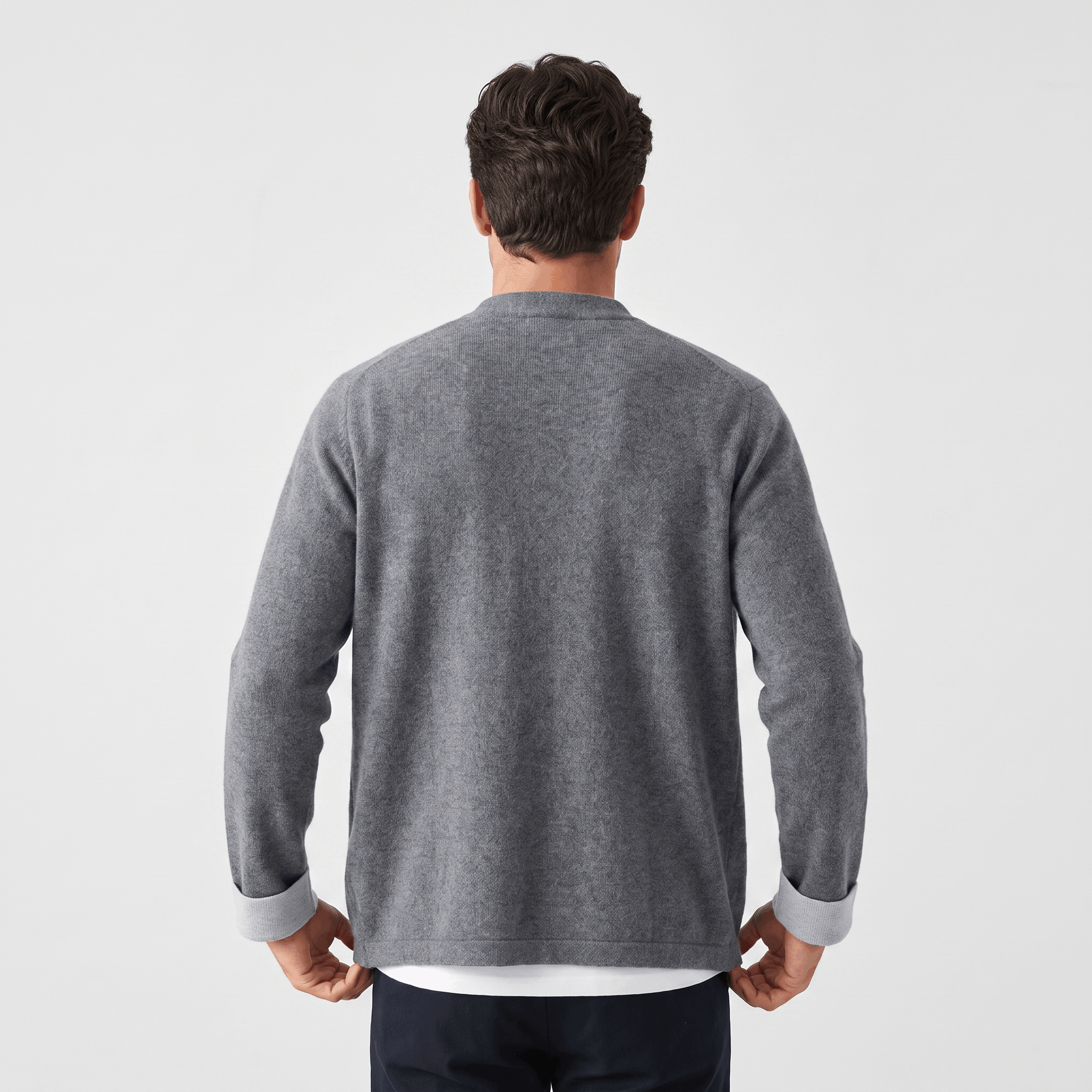 Soren Mandarin Knit Cardigan – Traditional Toggle Front Layer