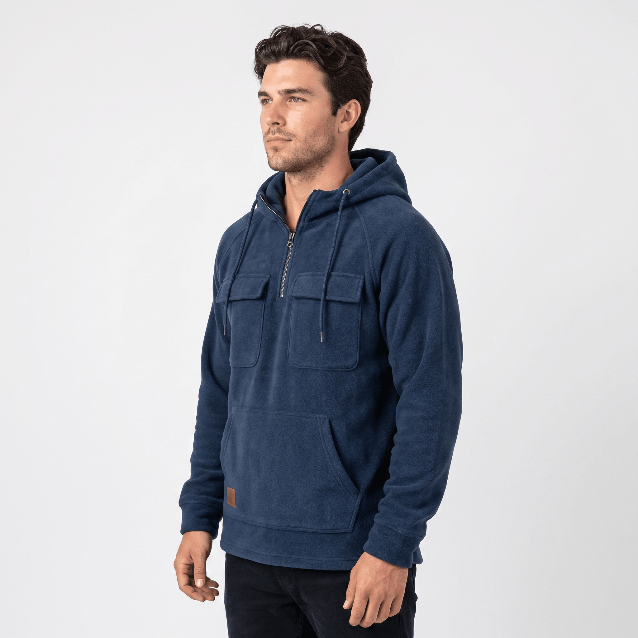 Jerico Utility Half-Zip Hoodie – Heavyweight Cargo Pullover