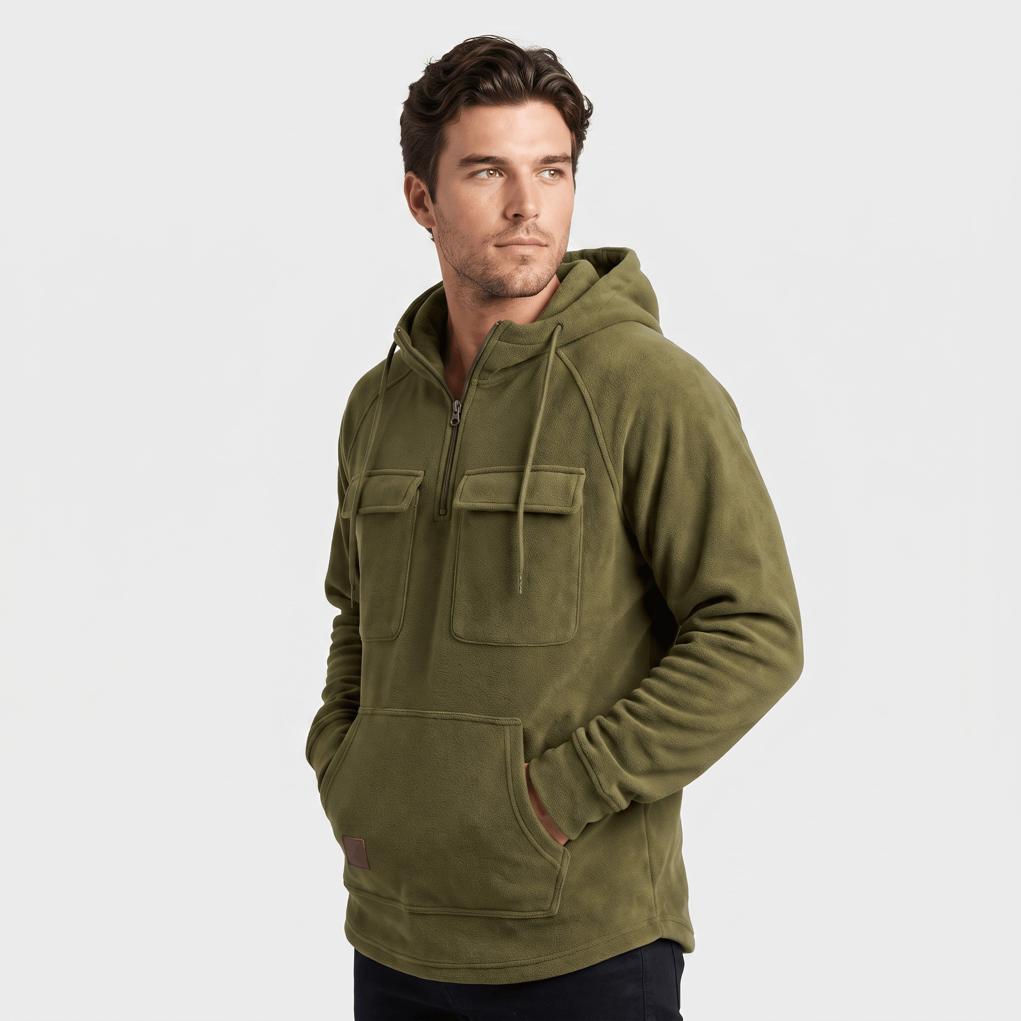 Jerico Utility Half-Zip Hoodie – Heavyweight Cargo Pullover