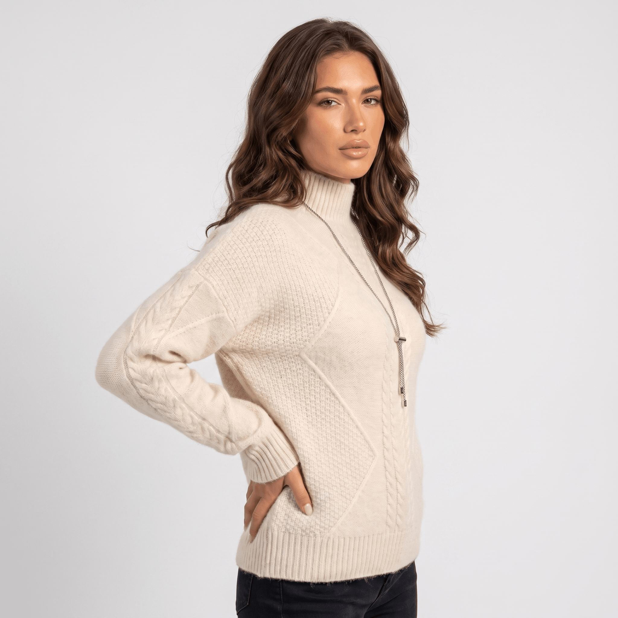 Elliot Cable Knit Turtleneck Sweater – Soft Warm Pullover